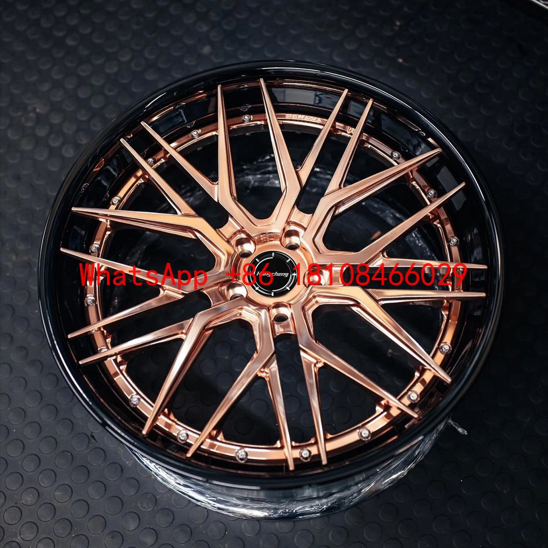 

Luxury 2-Piece Glossy Black Forged Alloy Car Wheel 20-24 Inch Aluminum Rims for Sale