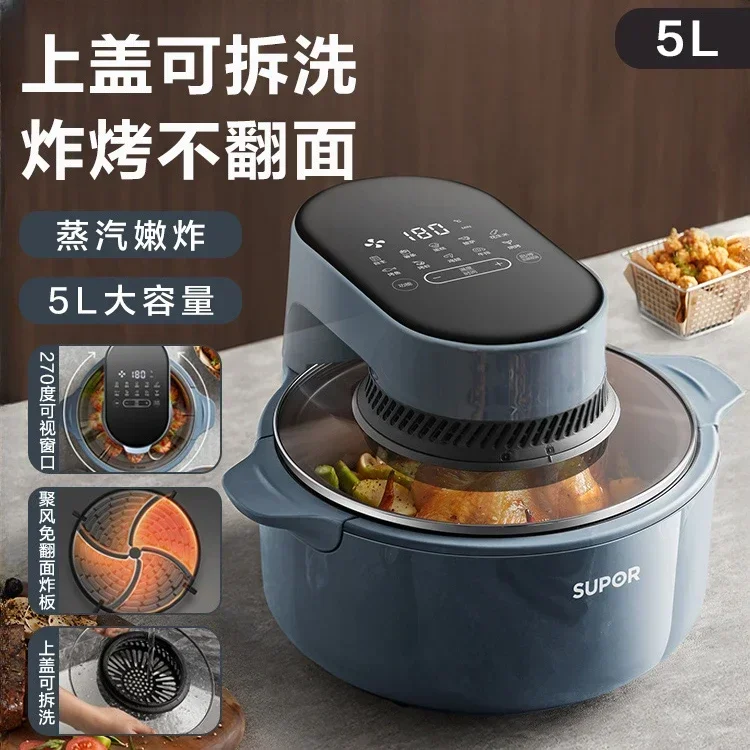 Visible air fryer 5L large capacity oil-free steam fryer intelligent household air fryer airfryer machine freidoras de aire