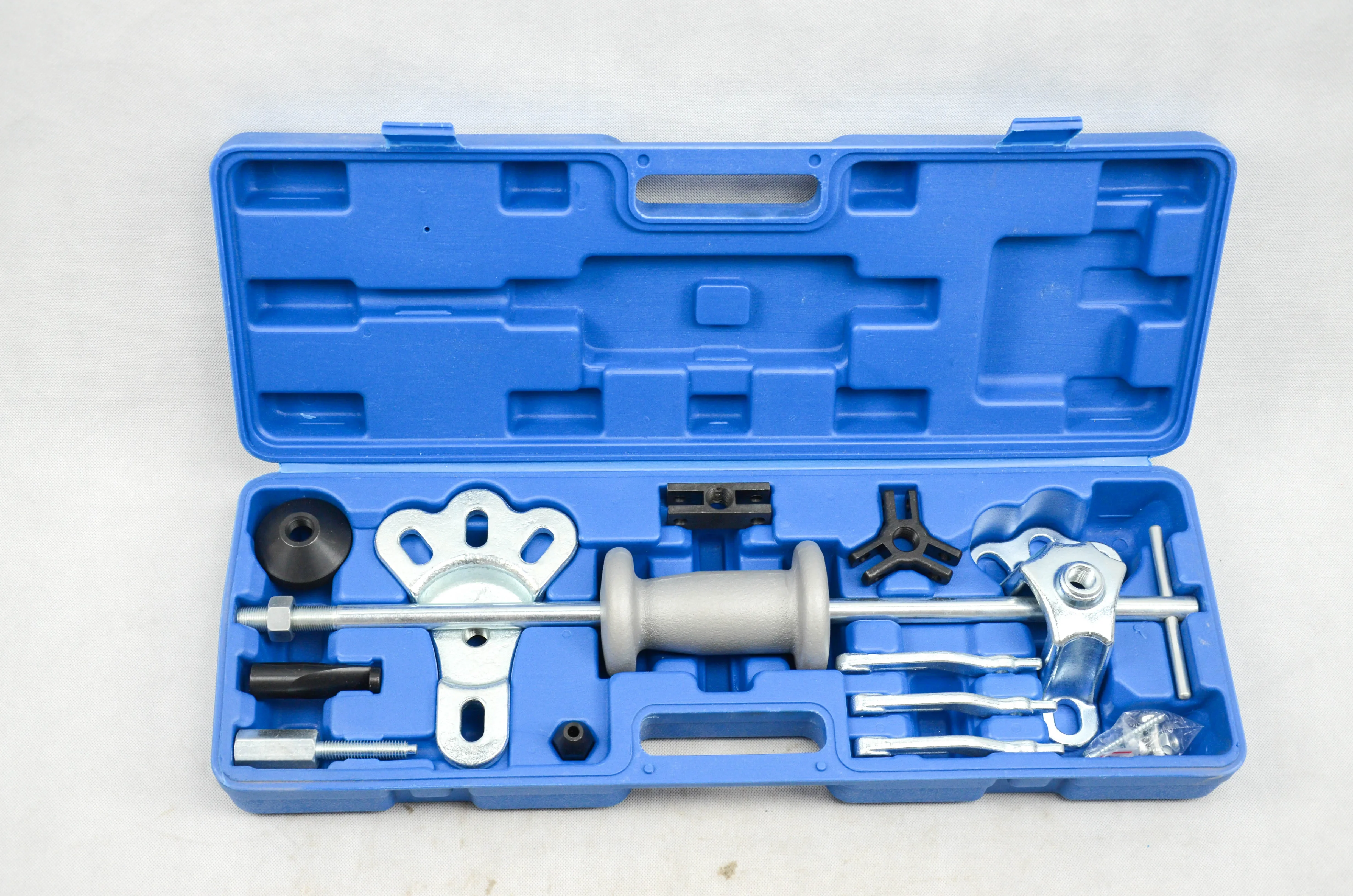 17pc 9 Way Slide Hammer Axle Bearing Dent Hub 2 3 Internal External Gear Puller Tool Set W/Case