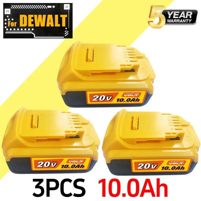 

100% Original 12000mAh for Dewalt Power Tool Battery DCB206 20V/60V 6.0Ah Battery DCB206 20V Battery DCB205 DCB204 For 20V tool