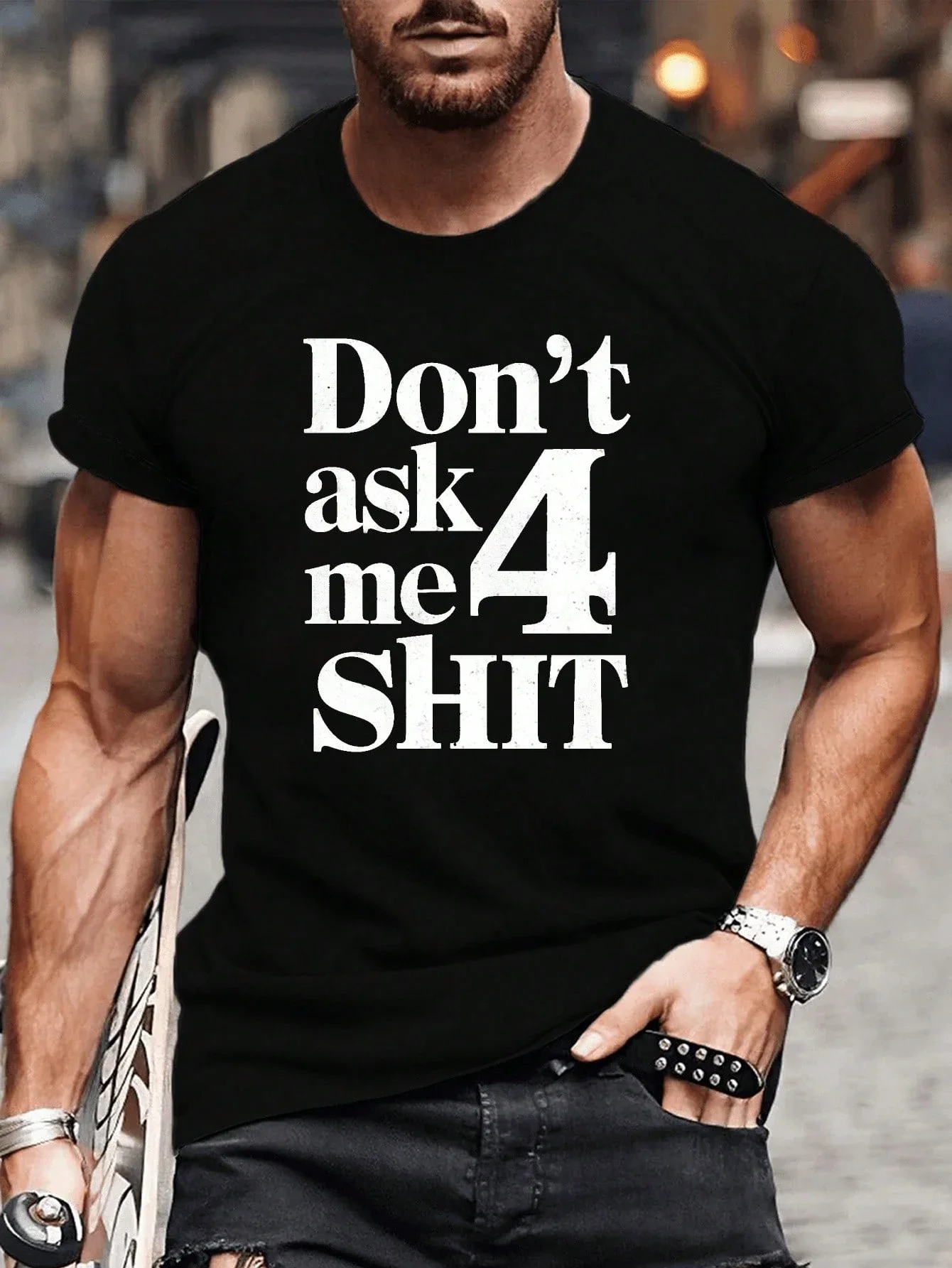 Men's  Cotton Graphic T-Shirt - 