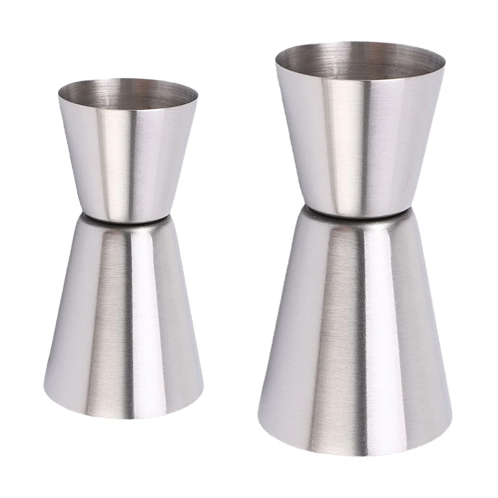 

Double Jigger Shot Glass Measuring Cup Round Rim and Thin Waist Stainless Steel Jigger Cocktail Measuring Jigger for Bartending