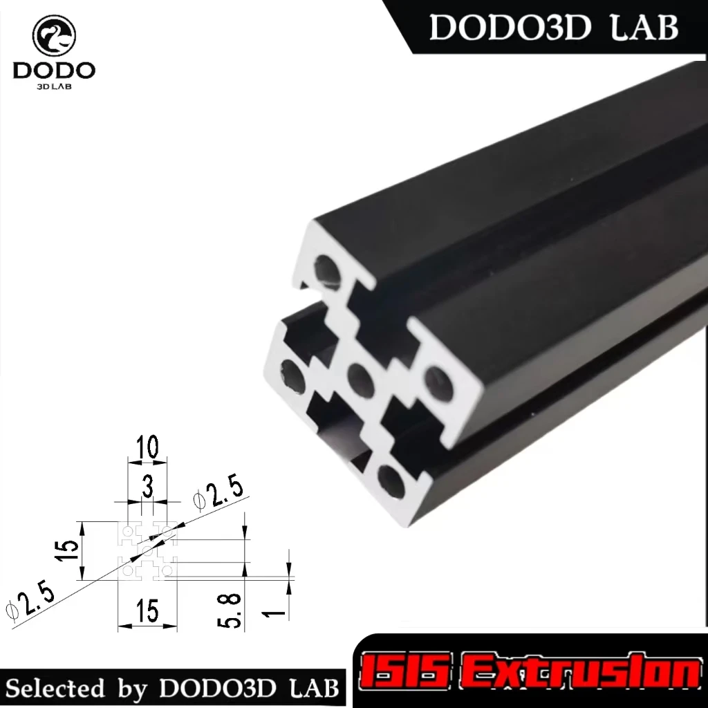 CNC 3D Printer Parts 1515 Aluminum Profile European Standard Anodized Linear Rail Aluminum Profile 1515 Extrusion 1515 cnc part