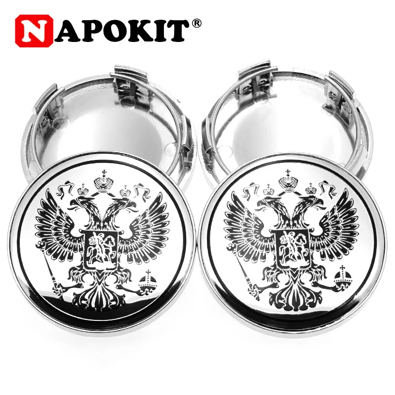 4pcs/lot 58mm(54mm) with Russian National Shield Badge Chrome Car Wheel Center Cap Wheels Discs Rim Hubcap Cover Car Styling