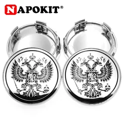 4pcs/lot 58mm(54mm) with Russian National Shield Badge Chrome Car Wheel Center Cap Wheels Discs Rim Hubcap Cover Car Styling