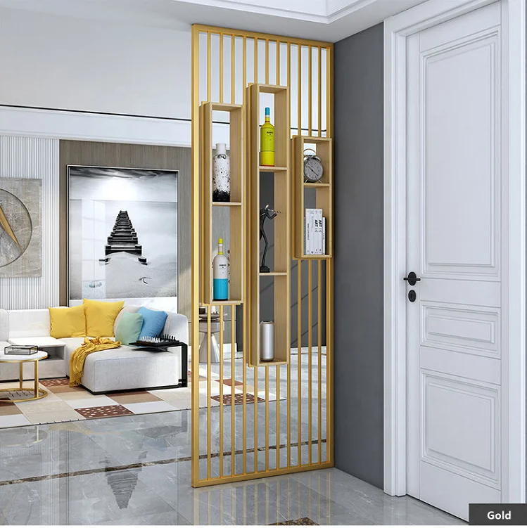 Foshan Stainless Steel Gold Laser Cut Screen Dividers Room Partition Home    Design   