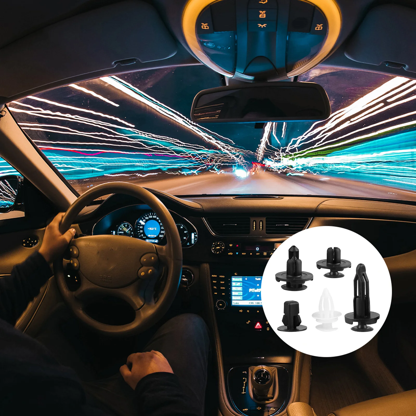 

100Pcs Auto Bumper Fastener Clips Reliable Fixation Various Sizes Shapes Artisan Made Trim Body Clip Engine Cover Clip