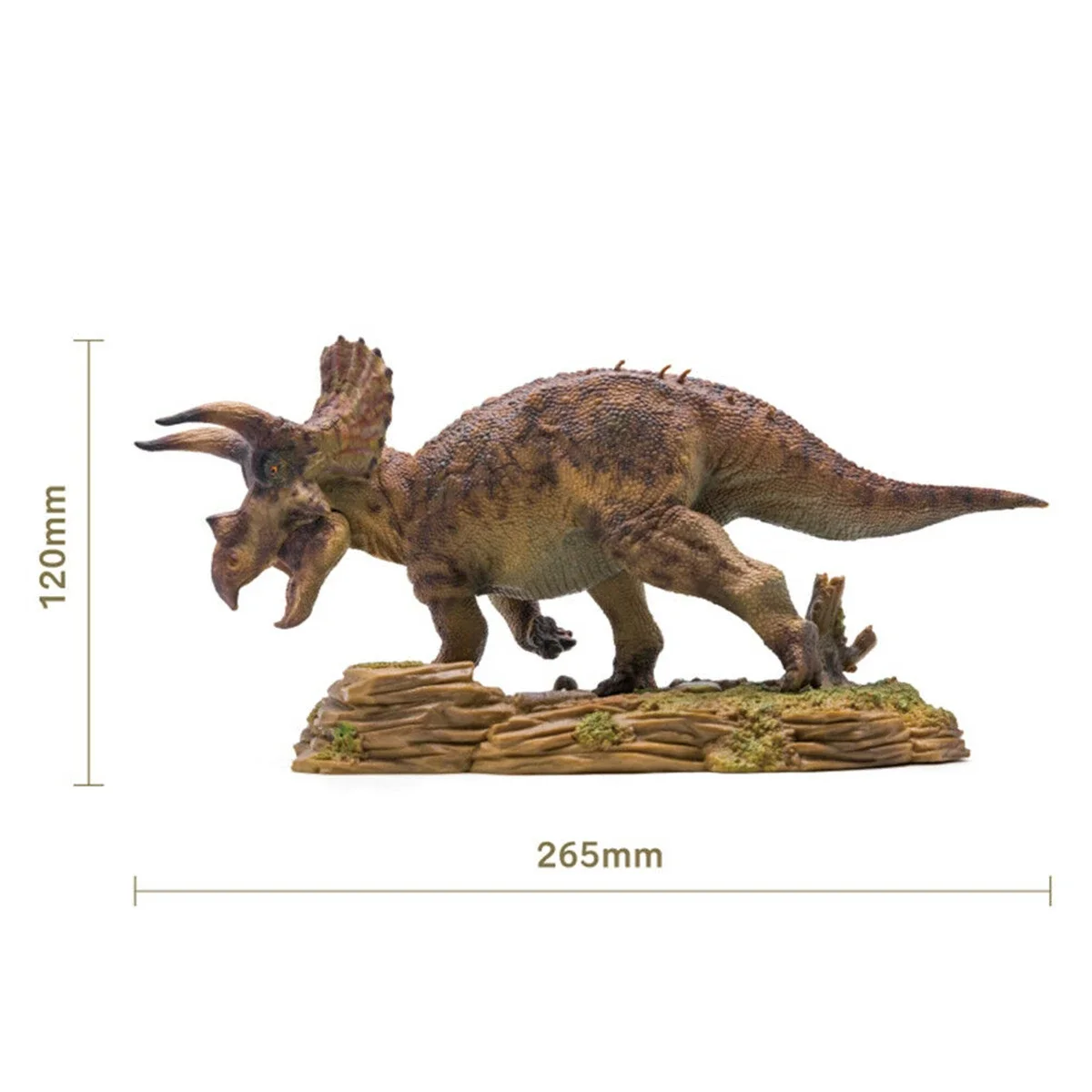 PNSO Triceratops Figure Jurassic Ceratops Dinosaur PVC Realistic Animal Model Toy Base Collector Christmas Decoration Gift Adult