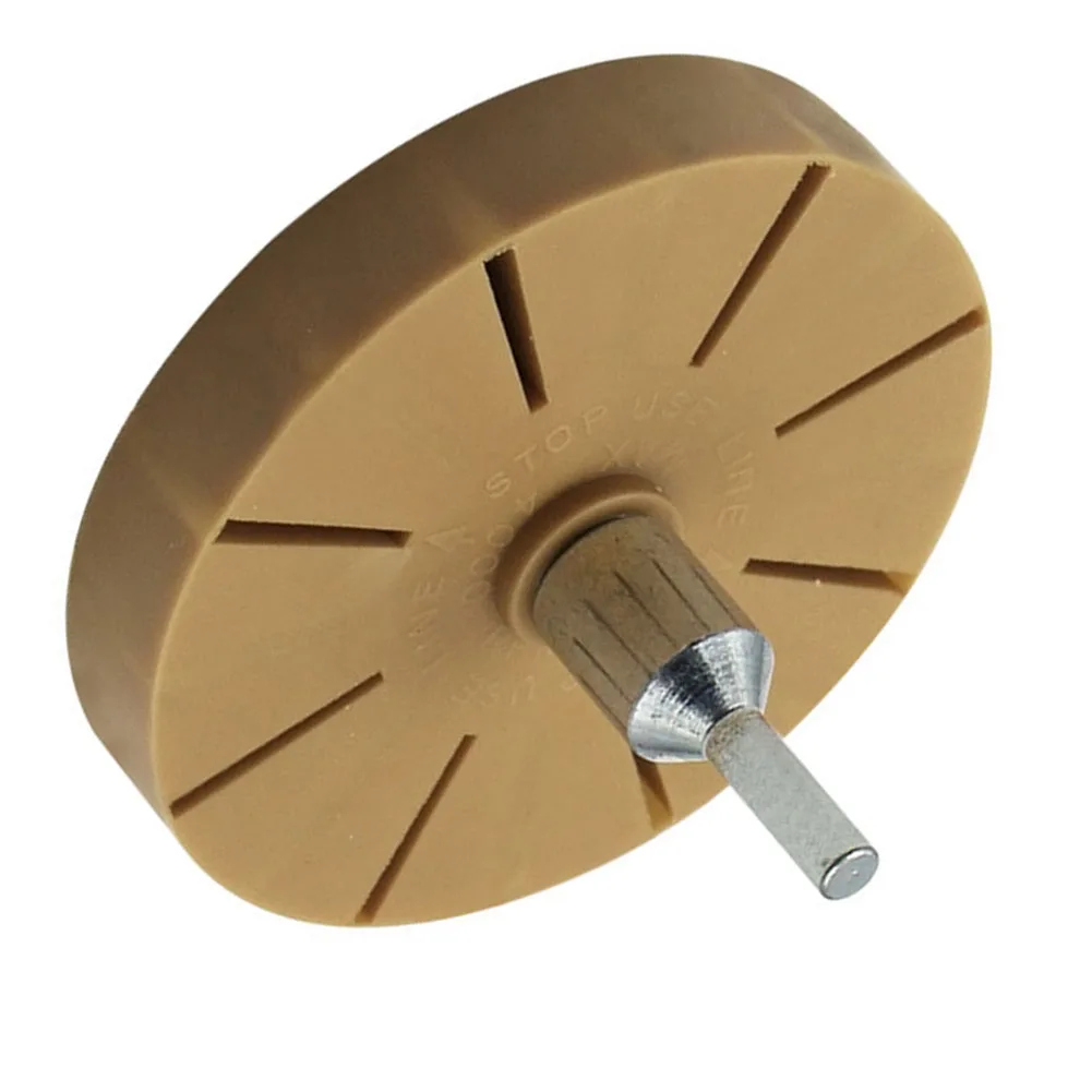 Effortlessly Remove Glue and Stickers with 3 5 Inch Rubber Eraser Wheel  Protects Your Car's Paint Job  Silver+Yellow