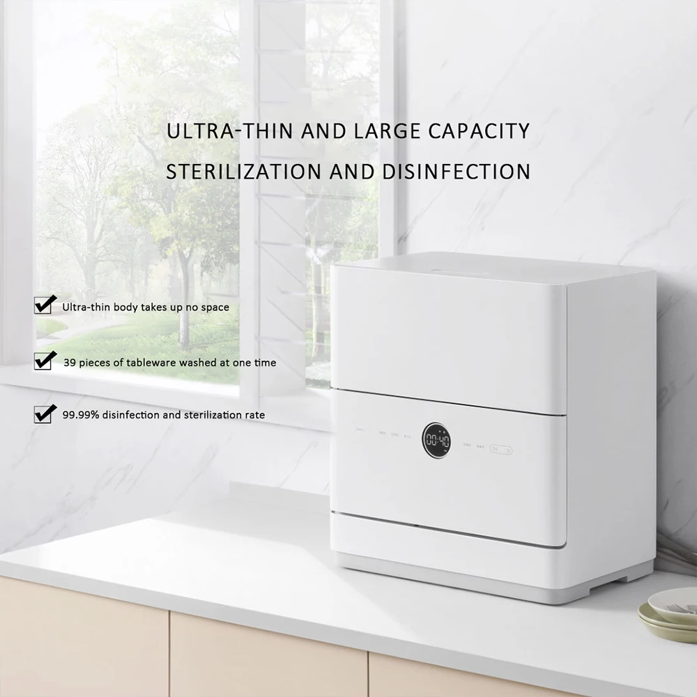 Smart Desktop Dishwasher Fully Automatic Household Small Disinfection Integrated Drying Dishwasher