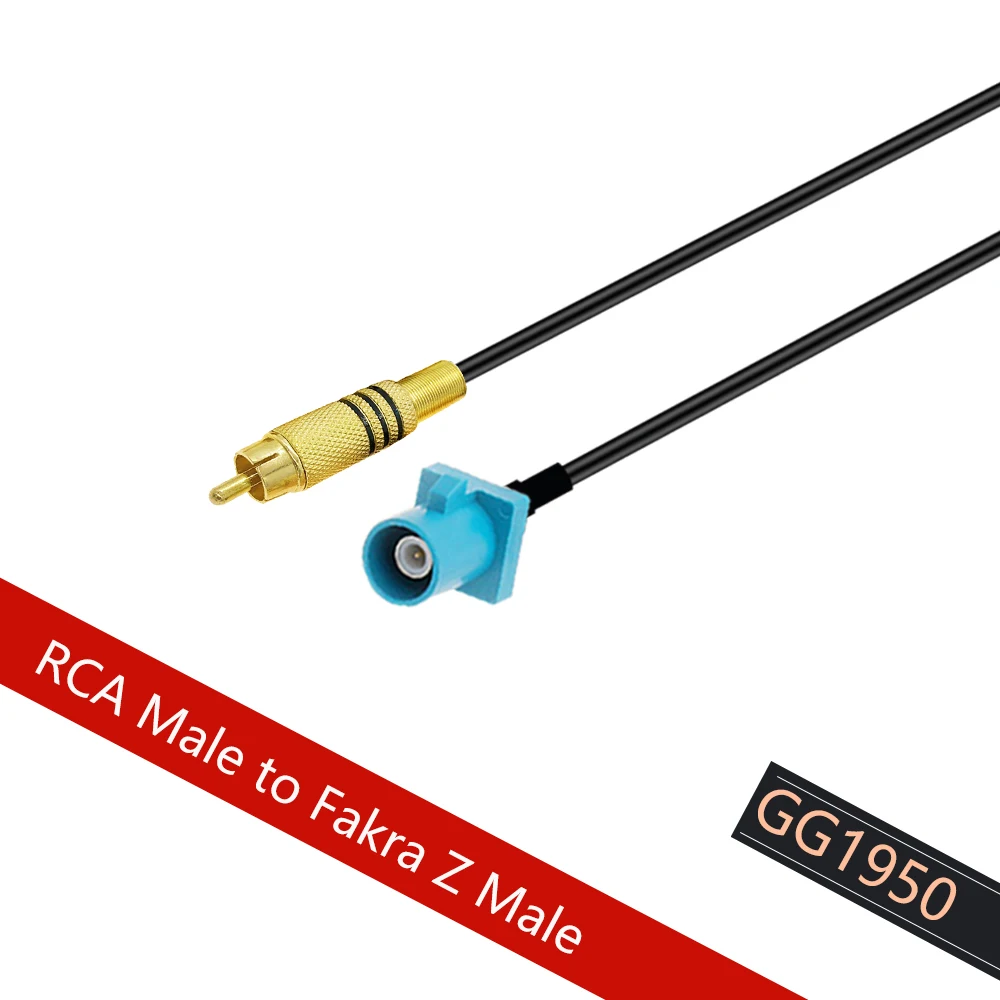 Расширение Fakra Z Female90 ° к RCA штекеру видео RG174 кабель-адаптер отрезок для парковки автомобилей заднего вида адаптер камеры заднего вида