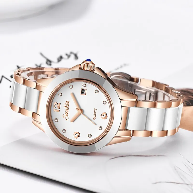 Fashion Women Watch Rose Gold Ladies Bracelet Watches Girl Reloj Mujer 2023 New Creative Watch Waterproof Date Clock Woman