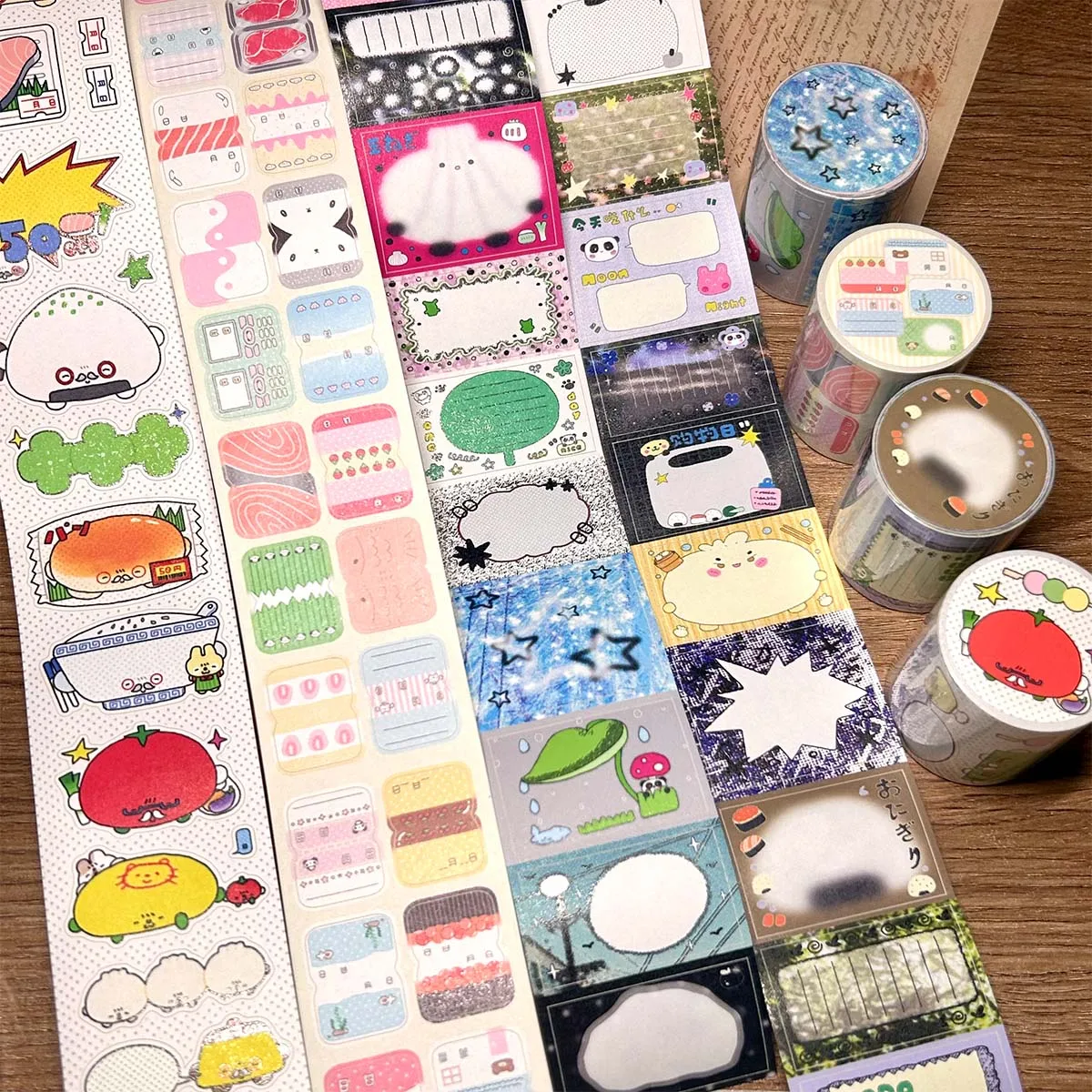WAKAWAKA Writable Sticker Tapes Label Index Die-cut Washi Tape For Arts Diy Album Journal Planner Scrapbooking Adhesive Tape
