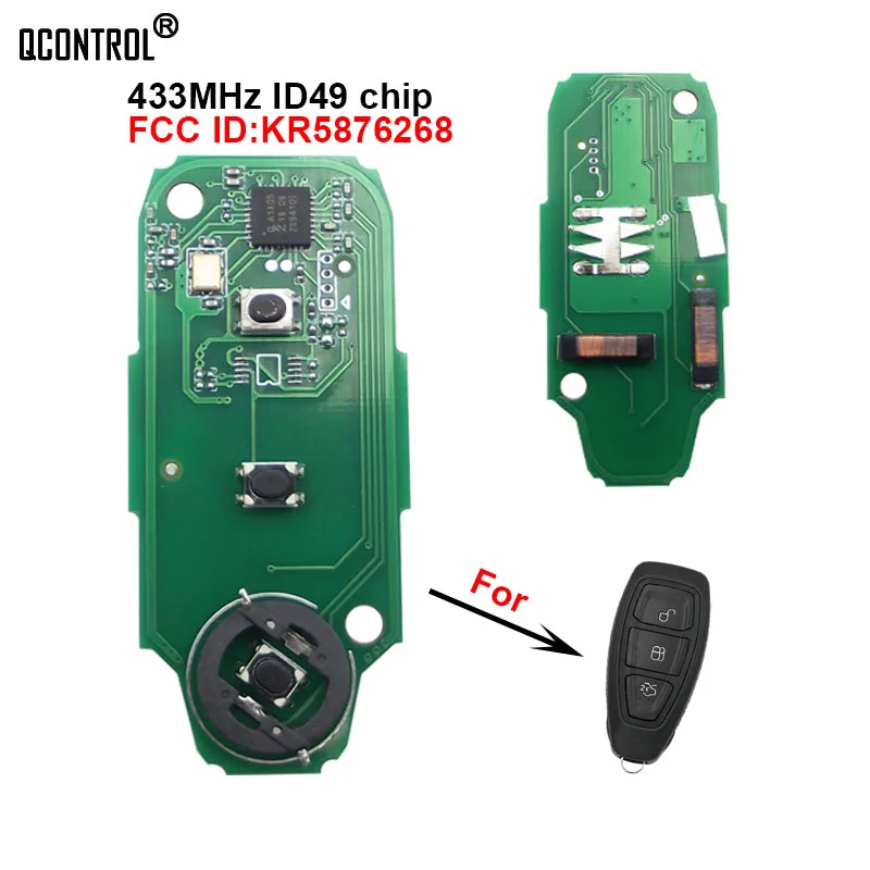 QCONTROL Car Remote Key Electronic Circuit Board for Ford Transit / Custom Tourneo / Custom 2016-2020  GK2T-15K601-AB 433.92MHz