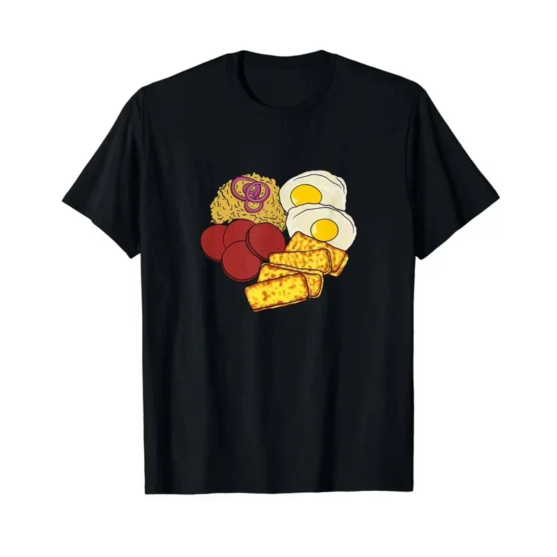 100% Cotton Dominican Republic Favorite Food | Mangú Salami Queso Frito T-Shirt MEN WOMEN UNISEX T Shirts Size S-6XL