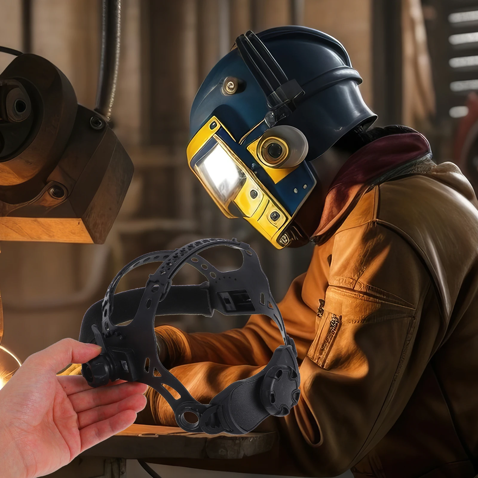 Welding Glasses Headband Hard Hat Hood Headgear Adjustable Sweat Absorbent Protection Welding Gear