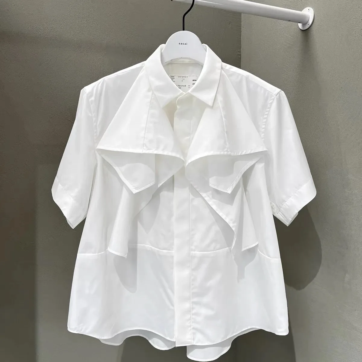 

2025 Spring/Summer New Design Patchwork Short-Sleeved Irregular T-Shirt Blouse Women's Trendy Shirt