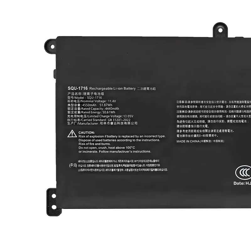 Brand New 11.55V 4550mAh High Quality Laptop Battery SQU-1716 SQU-1717 For Hasee KINGBOOK U65A 916QA108H QL9S04  916QA107H