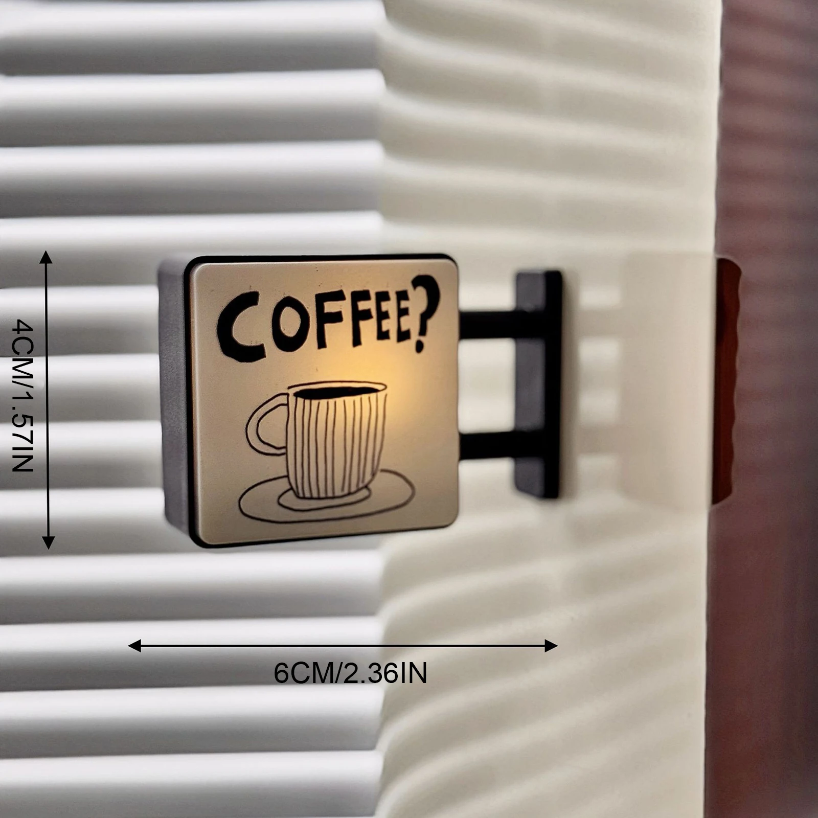 Mini Magnetic Coffee Shop Refrigerator Decor Wall-Mount Lighted Vintage Shop & Bar Signs Mini Refrigerator Magnets Decor view 4
