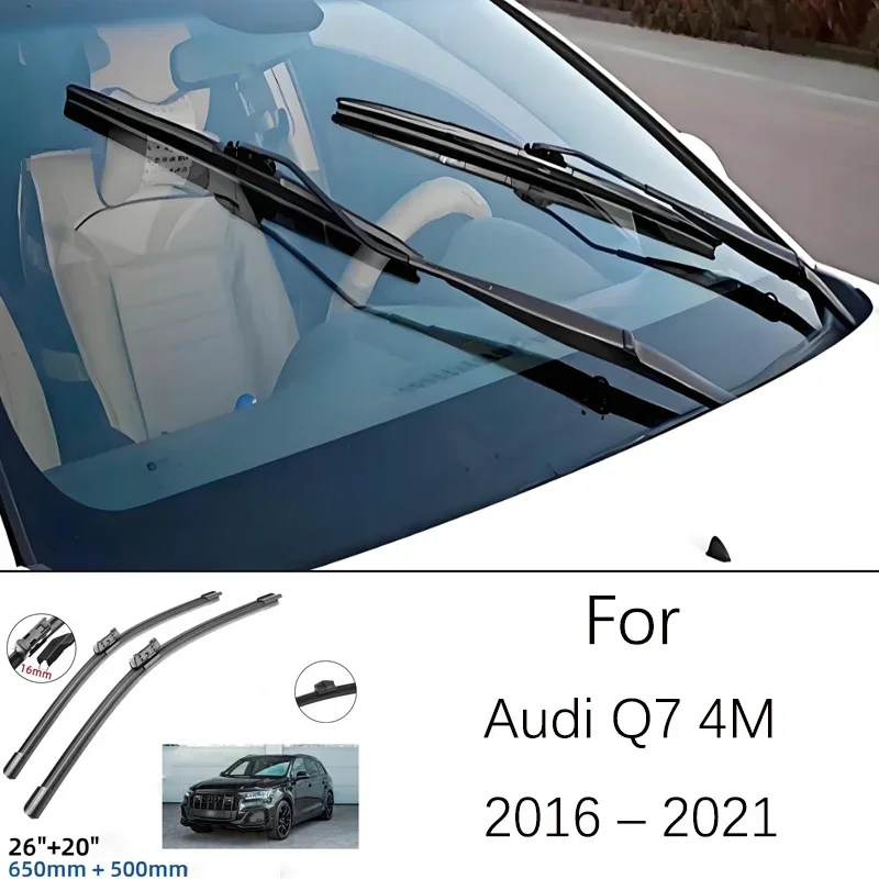 For Audi Q7 4M 2016-2021 2016 2017 2018 2019 2020 2021 Windshield Wiper 26 20 Inches Rubber Front Wiper Blade Accessories