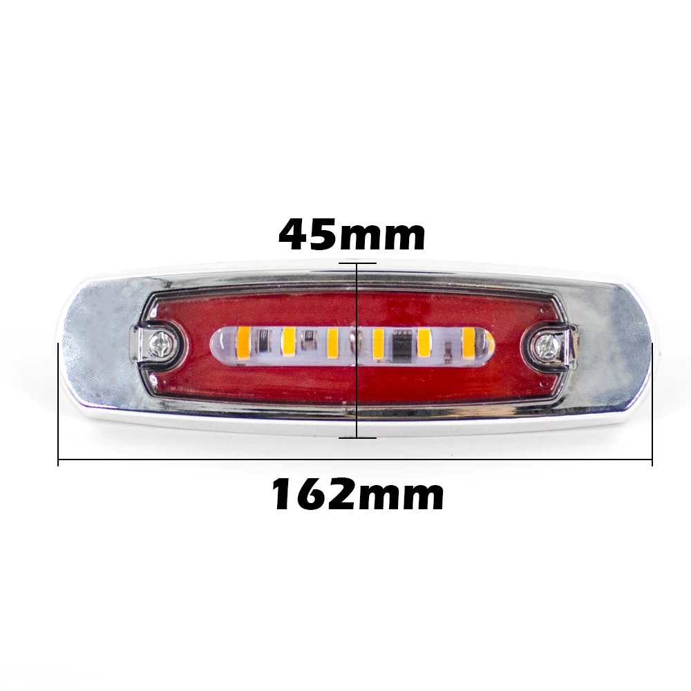 2pcs Dynamic 12V 24V 18 LED Car Truck Clearance Side Marker Lights Signal Lamp Indicator Warning Tail Light Trailer Lorry Boat