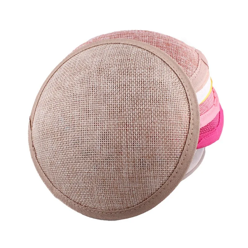 Imitation Linen Hat Base Blank Round Kippah Hat Woven Cap Base DIY Handmade Hat Making Material Breathable Hat Blank Accessories
