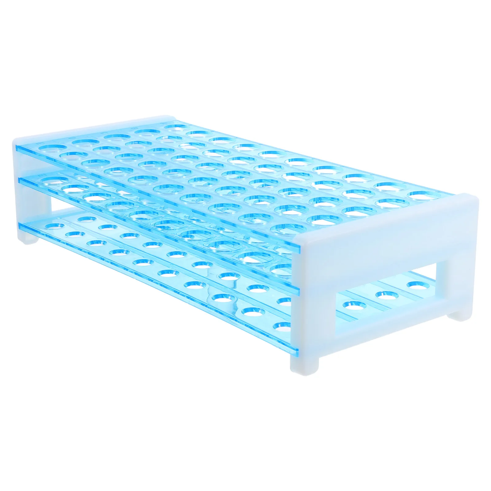 

3pcs Test Tube Rack 50 Holes Double Layer Plastic Detachable Laboratory Supplies Clear Holder 15mm Tubes Lab Equipment Stand