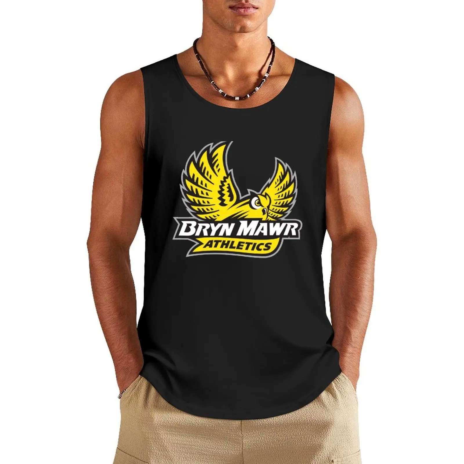 

The Bryn Mawr Owls Tank Top Vest male gym shirt men sleeveless gym shirt man fitness