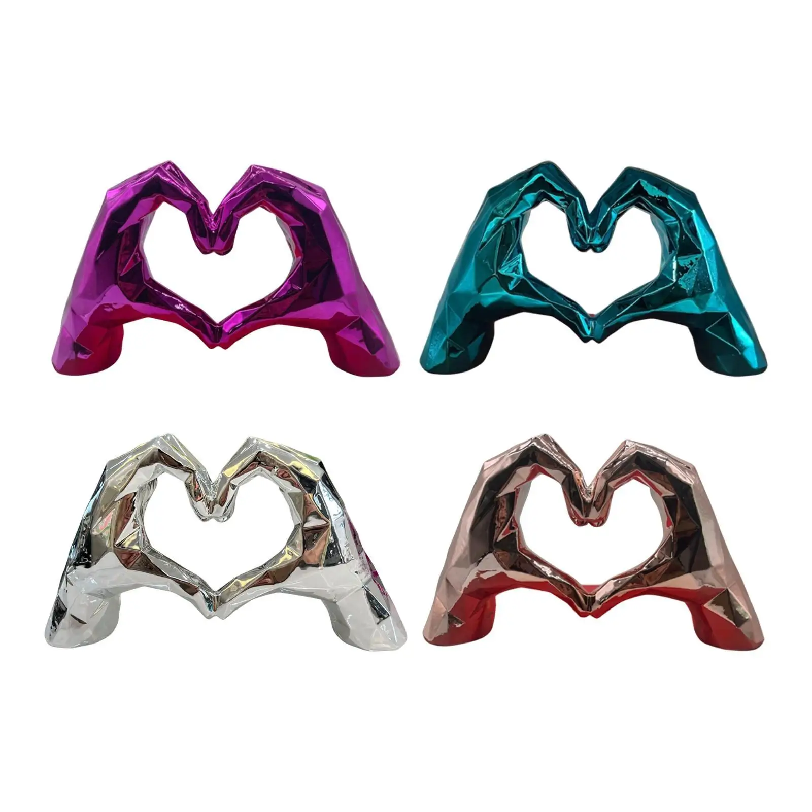 

Скульптура в форме сердца и рук, украшение для стола из смолы для фестиваля, спальни в помещении