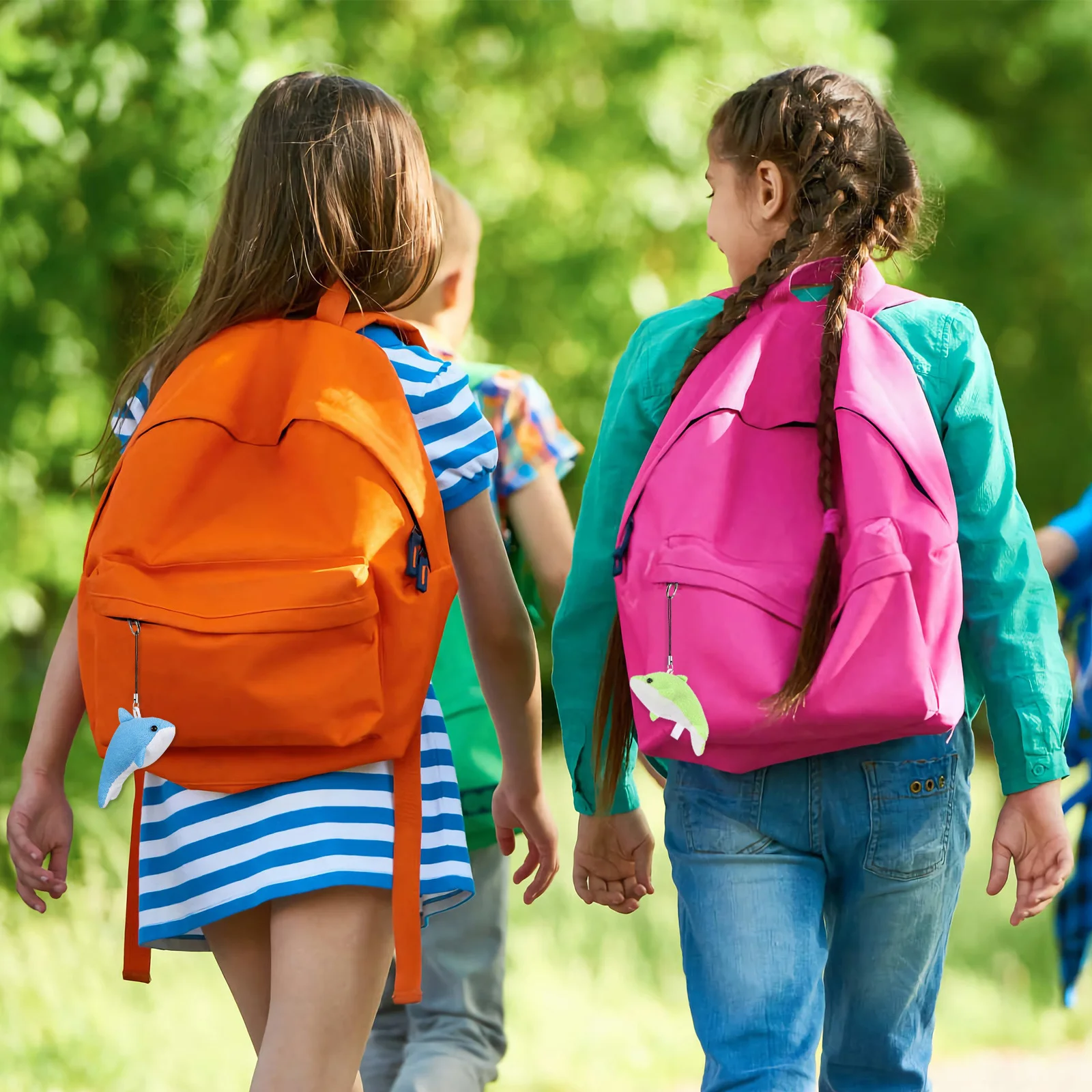 6 قطعة دولفين صغير PP القطن حلي معلقة خفيفة الوزن المعلقات الصغيرة على ظهره محفظة زينة الهاتف دولفين هدايا الحفلات