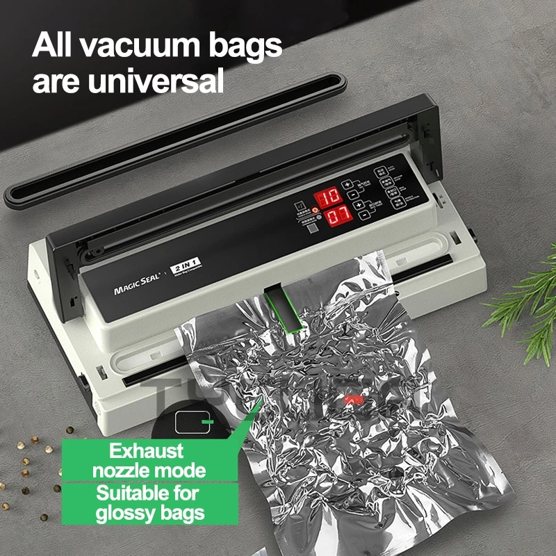 MAGIC SEAL MS4005식품 진공 실러 기계 건식/습식 진공 실러 포장 기계 가정용 신선한 비닐 봉투 실러 유지