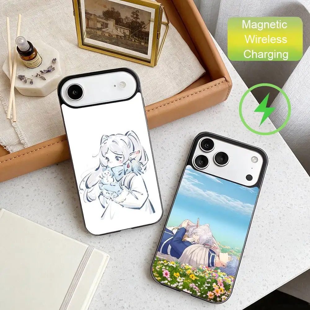 

B-Beyond Journey's End Anime Figure Phone Case For iPhone17,16,15,14,13,12,11 Plus,For Magnetic Wireless Charge Cover