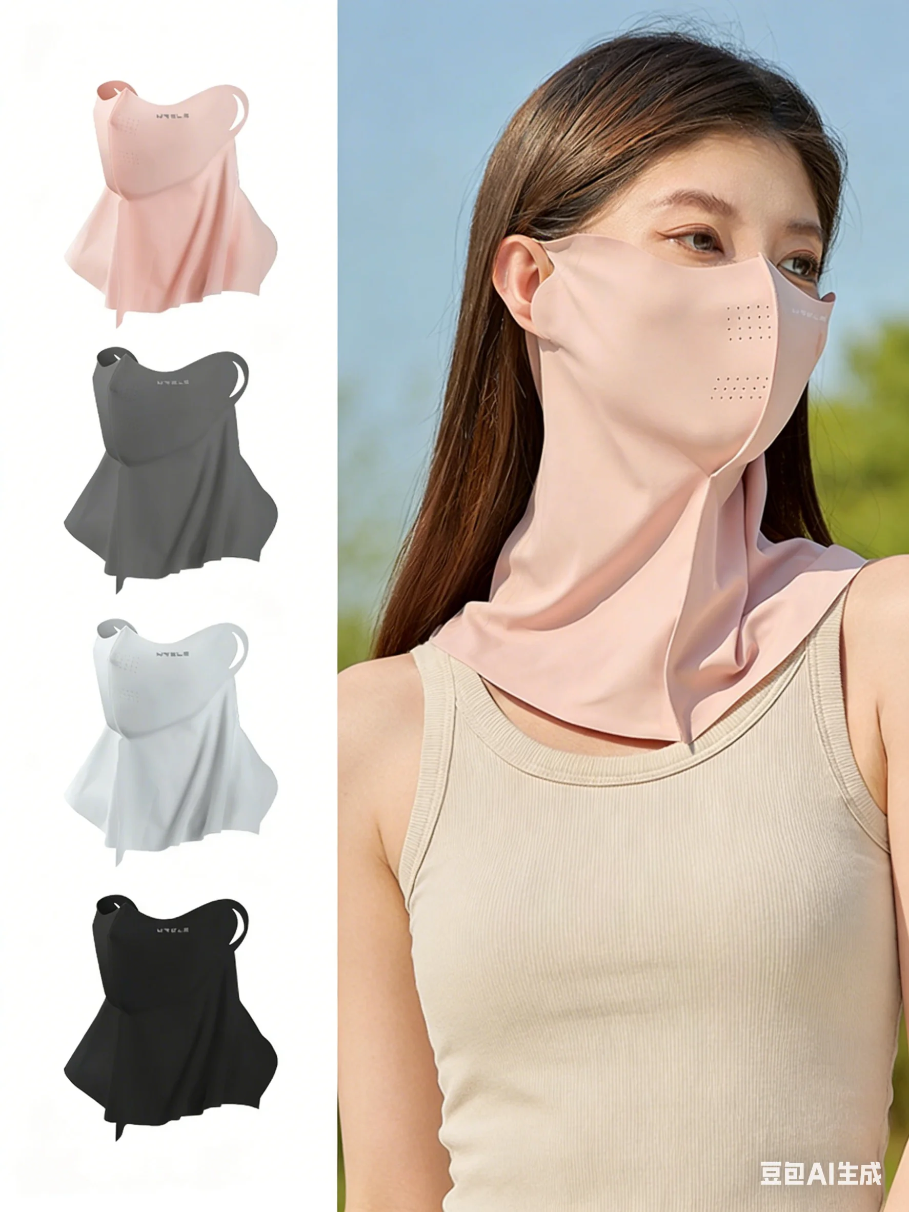 AliExpress NONE WRELS Sun Protection Mask Fashion 3D Neck Scarf Outdoor Wrap Cover Sports Cycling Hiking Sports Sun Proof Dustproof Face Cover