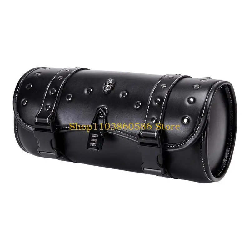 

242A PU Leather Motorcycle 2 Strap Buckle Closure Tool Bag Quick Release Clasp for Handlebars,Forks