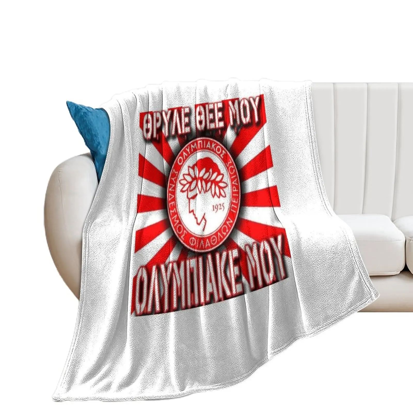 Olympiacos Gate 7 Throw Blanket funny gift Flannel Fabric Custom Blankets