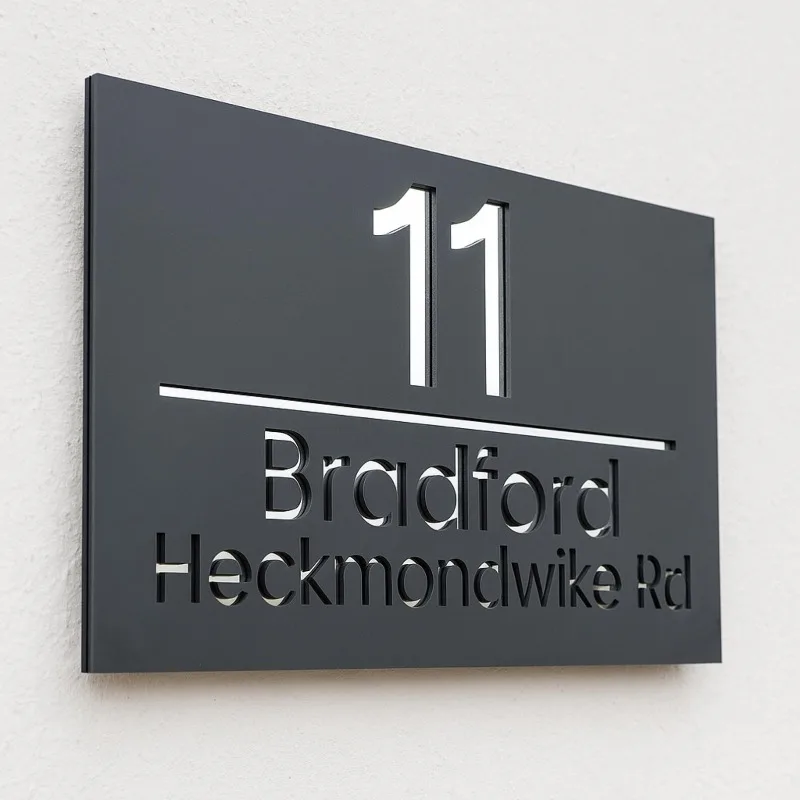 Custom Exterior House Number Plate 3D Acrylic Cutting Plate Personalized Outdoor Residential Street Number Plate Door Sign Gift