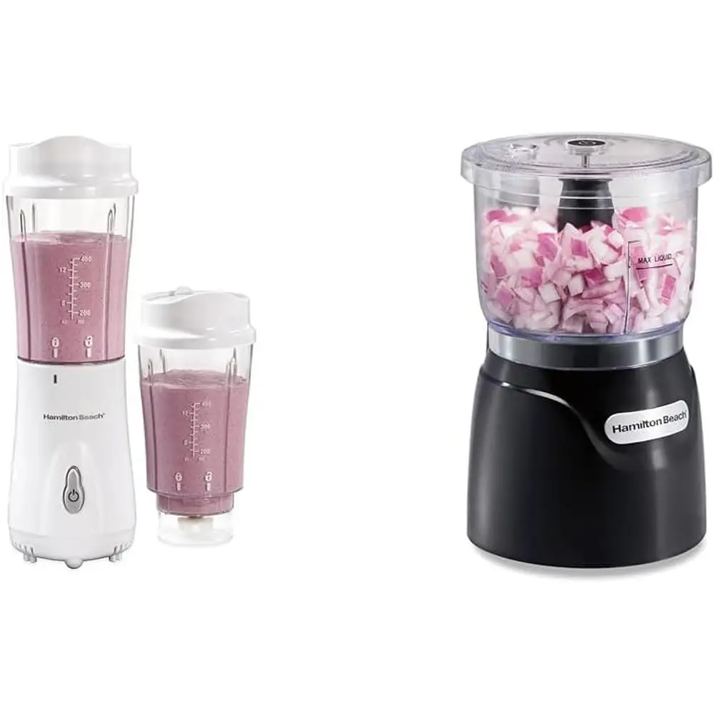 مجموعة خلاط ومفرمة صغيرة محمولة مع كوب سفر خالٍ من مادة BPA ومخفوقات وعصائر سهلة التقطيع