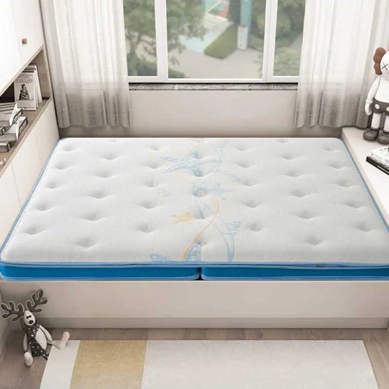 Colchão dobrável moderno de látex, colchão duplo de designer para quarto infantil, móveis para casa