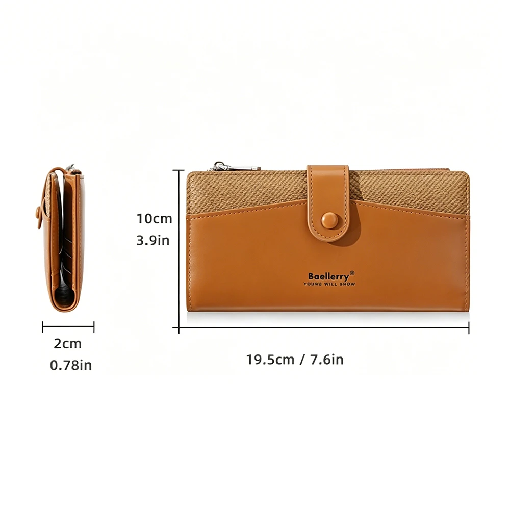 New Women Long Wallets Large Capacity Card Holder Zipper Femal Coin Purses Photo Holder Phone Pocket Money Clip For Ladies
