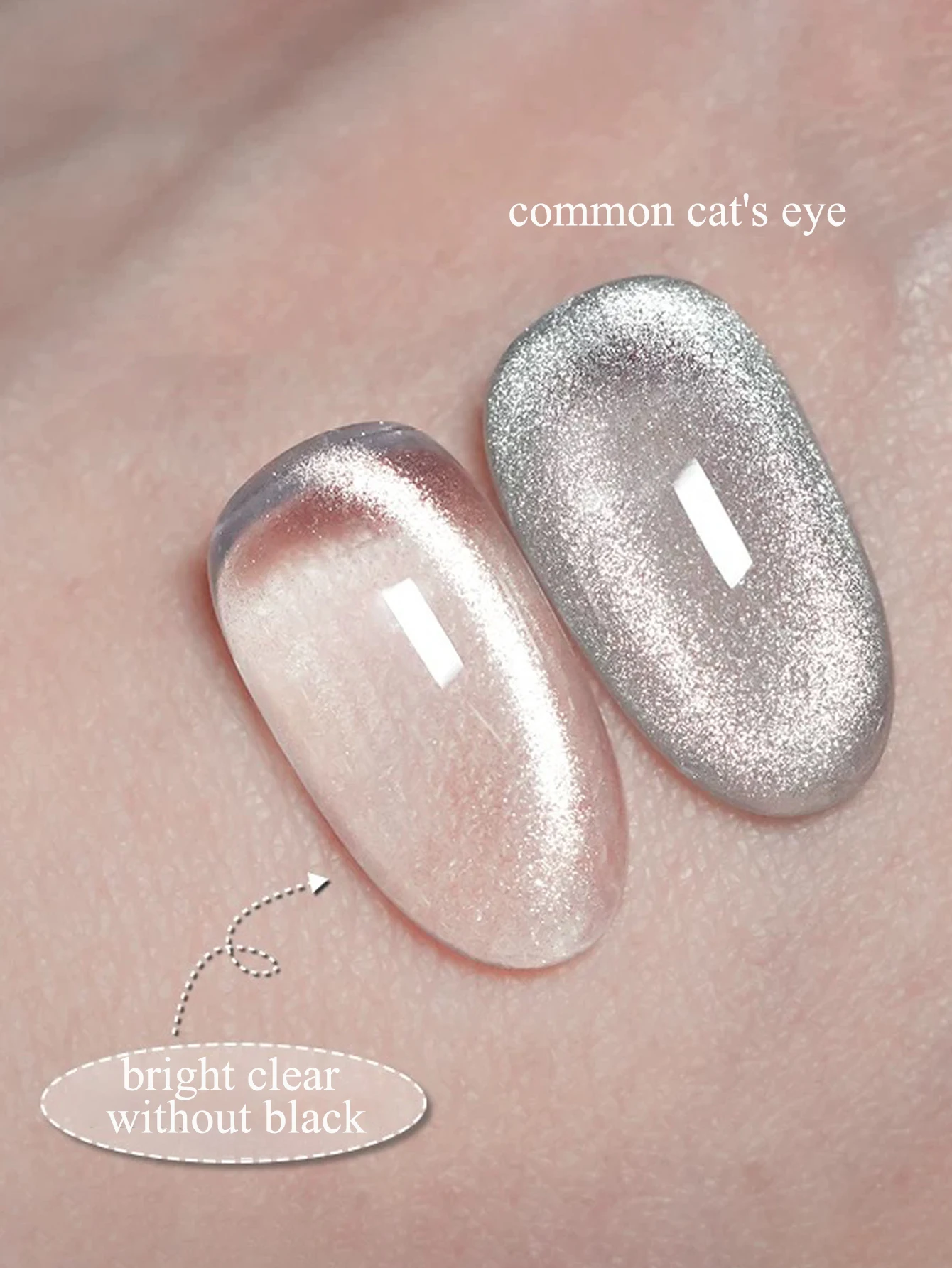 1-12 Stück PSK Eis-Transparente Glasperlen Katzenauge Nagellack Gel 2026 Neuer Weißer Elfen-Kristall Katzenauge Nagelkunst Super Glänzendes Gel – Detail 3