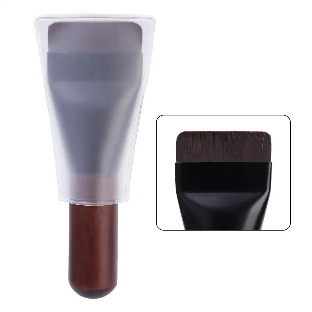 Pinceau de fond de teint Ultra fin, brosse de Contour du visage à tête plate, manche en bois, brosse de maquillage, mélange de fond de teint, crème, pinceaux de maquillage