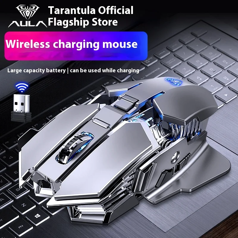 

Wolf Spider Wireless Mouse Rechargeable Silent Laptop Desktop Computer Mechanical Esports Gaming Home