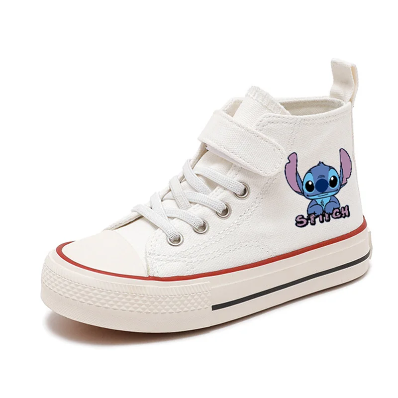 Kawai Girl Boys Kids brezentowe buty Cartoon Lilo Stitch sportowe buty dziecięce buty modny nadruk chłopięce buty do tenisa 1022