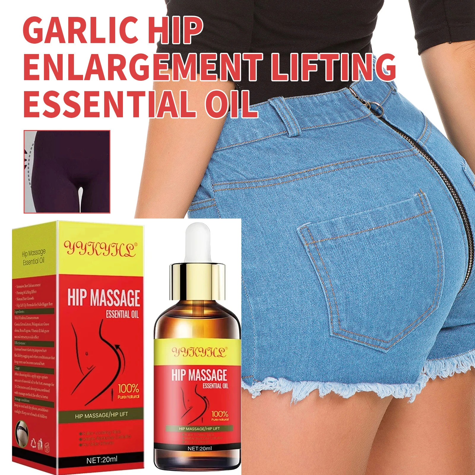 

Sexy Hip Buttock Enlargement Essential Oil Cream Effective Lifting & Firming Hip Lift Up Butt Beauty Big Ass