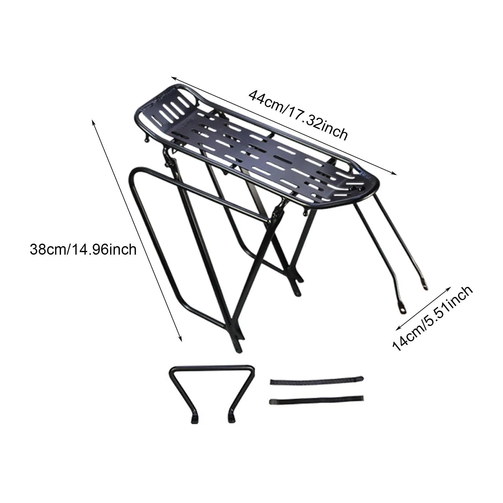 

Aluminum Alloy Bicycle Rear Luggage Rack Stable Easy Replacement Carrier for Cycling Storage Accessories Touring