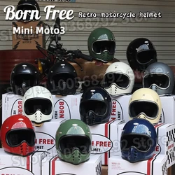 Small Body Helmet Retro Motorcycle Full Face Helmet for Men and Women Personalized Off-road Helmet casco moto