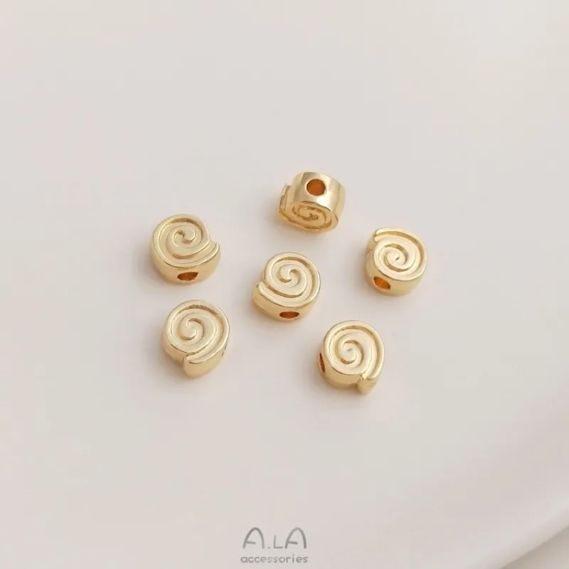 14K Gold Color Lollipop, Small Daisy Lantern, Copper Bead Spacer, Handmade Beaded DIY Jewelry, Loose Bead Accessories.