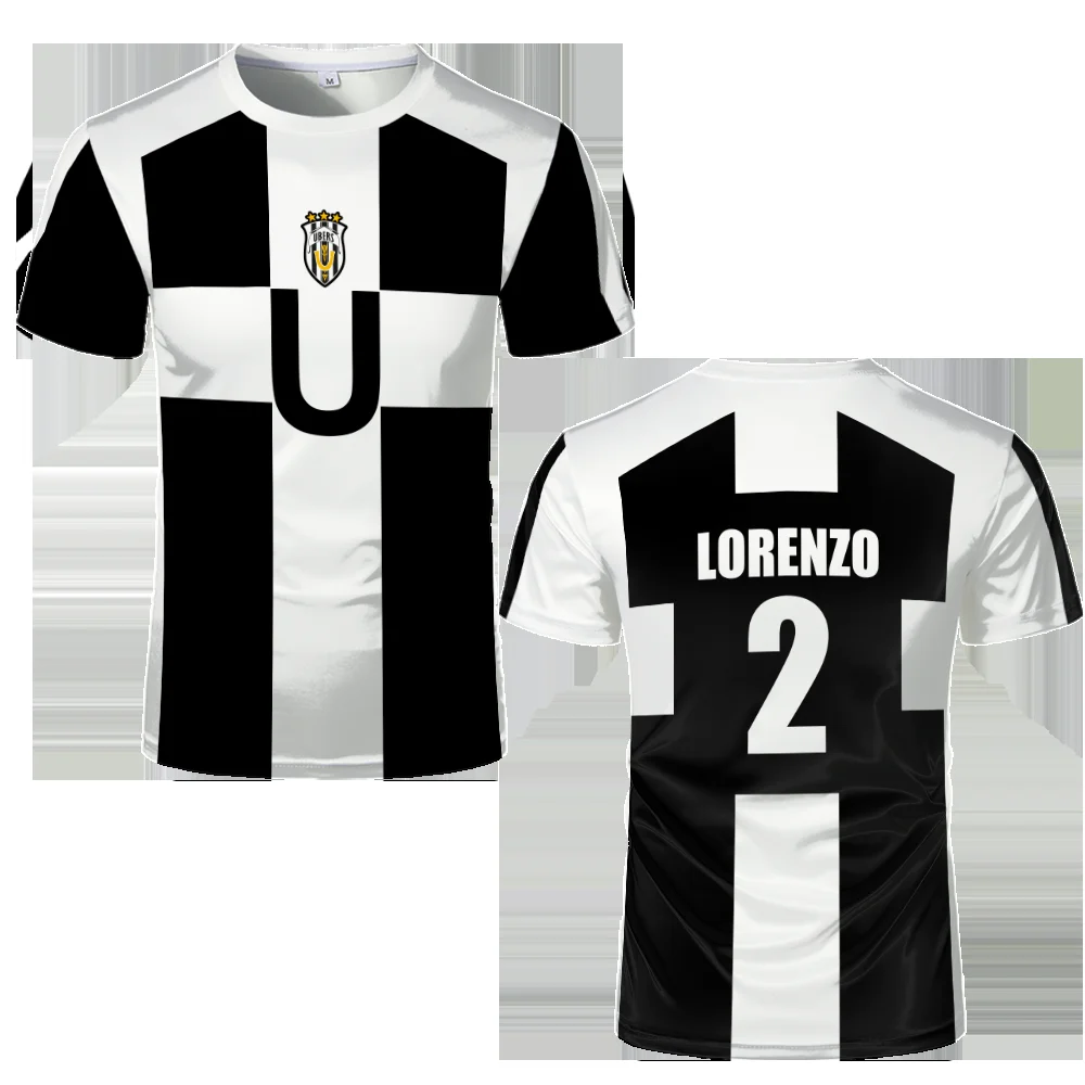 2025 الصيف خمسة أشخاص نمط VL Replika أنيمي Uber الأزرق قفل كامل طباعة الرجال التي شيرت تأثيري كرة القدم جيرسي كرة الصالات نمط المحملة #4