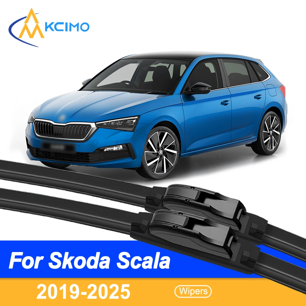 

For Skoda Scala 2019-2025 Car Front Wiper Blade - All Weather Silent Windshield Wiper Accessories 2 Pieces