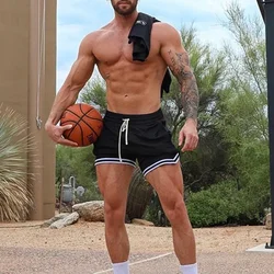 Heren Short Ademende Mesh Knielengte Jogger Basketbal Casual Workout Shorts Voor Heren Korte Broek